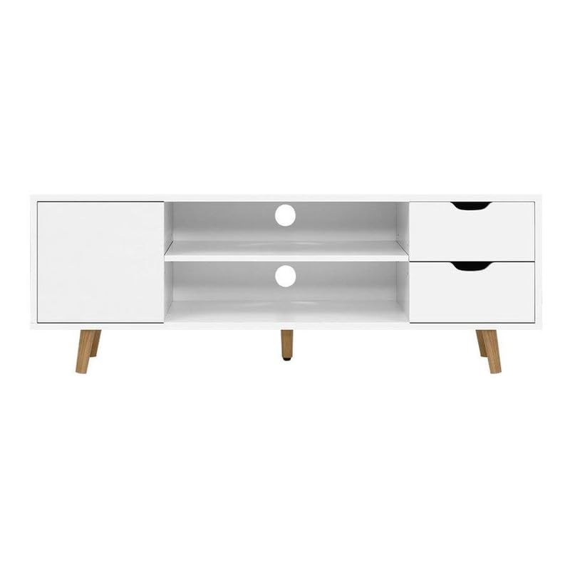 Engineered Wood Wall-Mount TV Unit, TV Up to 45 Inches (White)