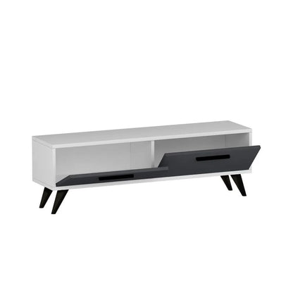 Engineered Wood Wall-Mount TV Unit, TV Up to 45 Inches (White&Grey)