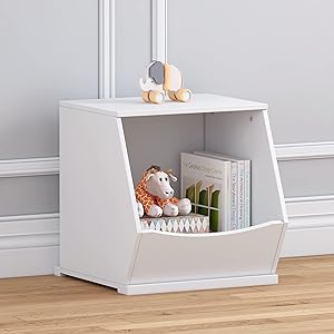 White Single Storage Bin